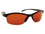 Sunglasses, Wave Runner Black Frame/Vermillion Lens