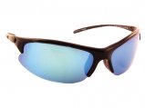 Sunglasses, Harbor Master Black Frame Blue Mirror Lens