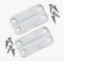 Hinge Set, Plastic White Length:147 Open Width:86mm 4Holes Pair