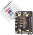 Fuseblock, 4MIDI + 6ATC Fused Circuit SafetyHub150