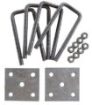 Axle Kit, for 2″ Square-Axle Galvanize W2.5 Length:5.75