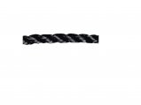 Twisted Rope, Polyprop 1/2″ Black per Foot