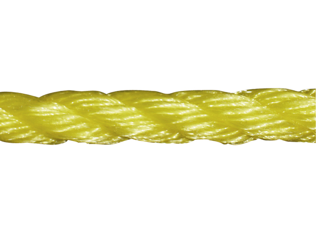Twisted Rope, Polyprop 1/2 Yellow per Foot - Budget Marine