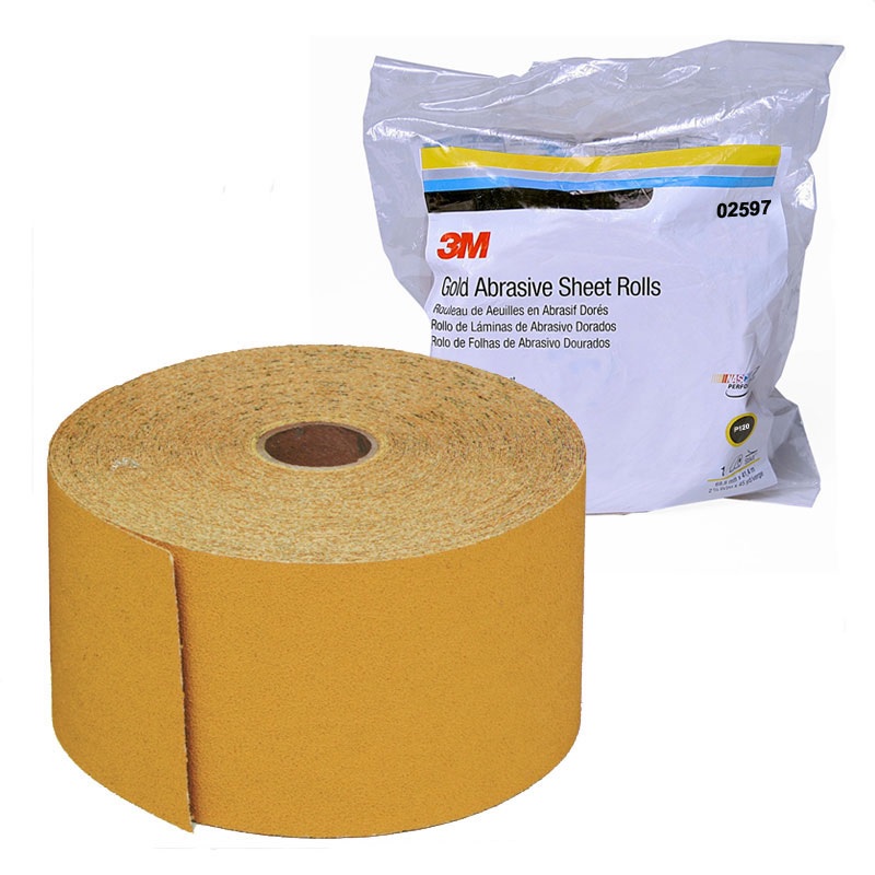 Sanding Tape, Stickit 2.75" Gold G120 216U 30Yd/Rl Budget Marine