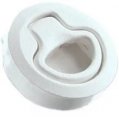 Latch, Flush Pull with out Lock White Plastic oØ:50mm