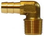 Elbow, Hose:5/16 Thread:1/4Mpt Tapered 90º Brass