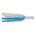Lure, Lil’ Swimmer 5-3/4″ White Blue Rigged