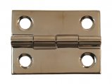 Hinge, Flat Stainless Steel Length:51 Open Width:38mm 4Hole Sq&Sq