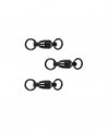 Swivel, Ball Bearing 2-Ring 250Lb Stainless Steel Black 3 Pack