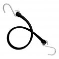 Bungee, Strap 24″ Black with Stainless Steel Hooks 2 Pack