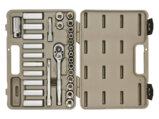 Ratchet Socket Set, with Hard Case & Wrap 30 Piece