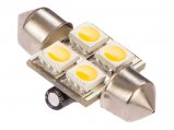 LED Bulb, Festoon31 4Led 10-30V WW 8W 50Lum