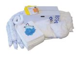 Sorbent Kit, Spill Oil-Only White Capacity:5Gal