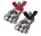 Battery Terminal Set, Zinc Pos & Neg w/Wing Nuts