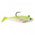 Lure, WildEye Swim Shad 5″ Shiner Chartreuse Silver 3 Pack