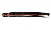 Lure Skirt 14″ Black with Holo Flake, Red Vein