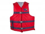Life Vest, All-Purpose Adult-OverSz Red Type:III US Coast Guard