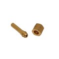 Adapter, Brass NippleØ8mm to LeftThread-Nut:1/4Fem