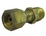 Adapter, Brass 3/8 Male Flare to LeftThread-Nut:1/4 Female