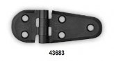 Hinge, Polamide Semi-Oval 90x40x4.5mm Black