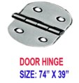 Hinge, Round Stainless Steel 74mm x 39mm 4Holes