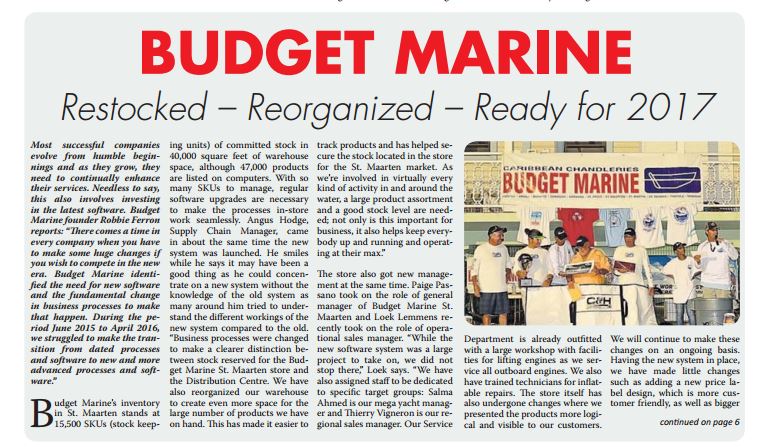 Budget Marine. Restocked. Reorganized. Ready for 2017. 1