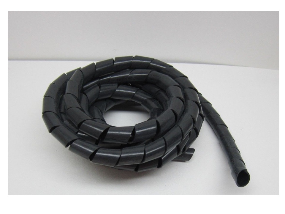 Black Spiral wrap Cable tidy TV Flexible Audio 2 -> 10 Metre lengths.. 