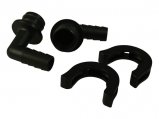 Port Fitting Kit, 1/2″ Elbow Barbs & Clips