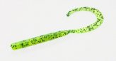 Lure, Curly Tail Finesse Worm 4″ Chartreuse Pepper 20Pk