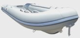 Dinghy, 4.2m 13’8″ Aluminum Hull Hypalon Light Grey with Bow Locker