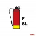 Sign, Fire Extinguisher 15 x 15 Self Adhesive Vnyl