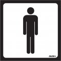 Sign, Gents Toilet 15 x 15 Self Adhesive Vinyl