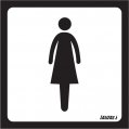 Sign, Ladies Toilet 15 x 15 Self Adhesive Vinyl