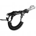Coil Lanyard, Safety for Light or Radio Black