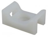 Cable Tie-Mount, #10 Natural with Screw Hole: 25 Piece