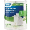 Toilet Paper, Single Ply Biodegradable 4Pk