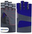Gloves, Leather Neopr. Backing 5 Fingercut Carib Marine Logo