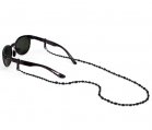 Glasses Strap, Czech Glass Cords Spec Ends Black
