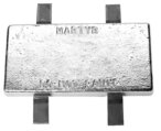 Anode, Rectangle Zinc Length:12 Width 6 Thickness:1.25″ Weld-On