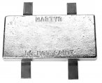 Anode, Rectangle Zinc Length:12 Width 6 Thickness:1.25″ Weld-On