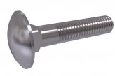 Carriage Bolt, Stainless Steel M10 x 80mm Full Thread