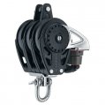 Block, Triple Carbo Air 75mm MaxLine: 12mm with Swivel, Becket & Clam Cleat