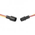 Connector Male&Female, 2 Contact Red Yellow 14ga Waterproof Plug