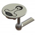 Latch Handle, Stainless Steel Round 2.5″