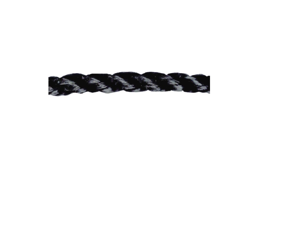 Twisted Rope, Polyprop 5/16 Black per Foot - Budget Marine