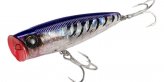 Lure, 3D Popper Float 3.5″ .88oz Purple Mackerel