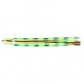 Lure Skirt 1.5X14 Lumo Gm with Black Bars with Red Veins