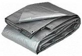 Tarpaulin, 16 x 20′ Heavy Duty Polyester Silver Black