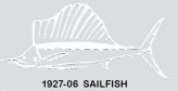Decal, 12″ Sailfish White/Transparent