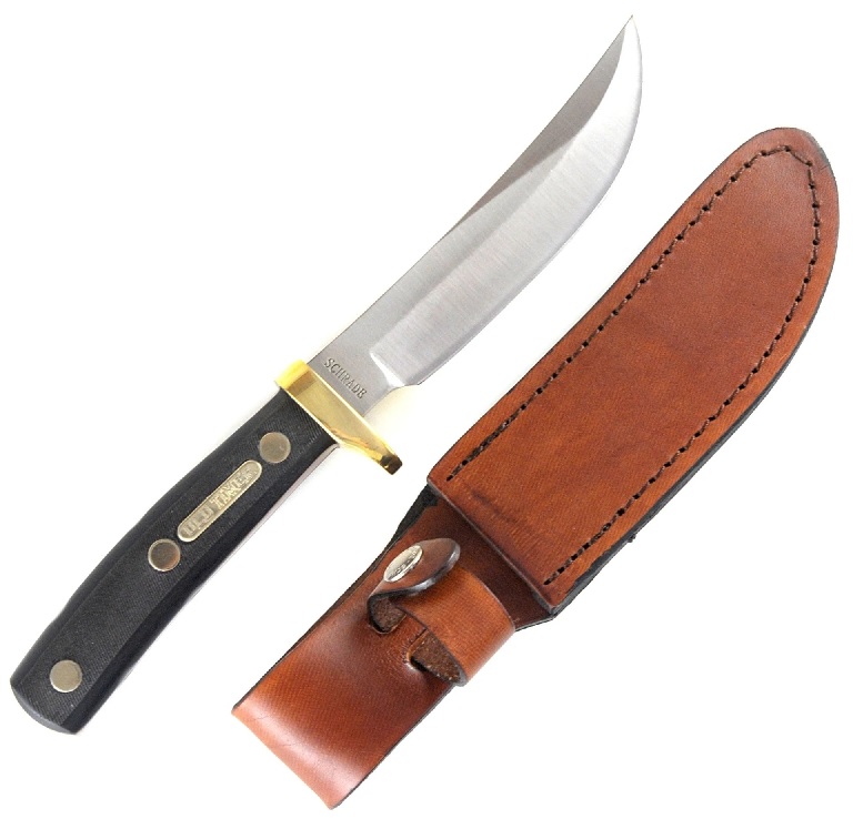 Knife, Woodsman Full Tang 5" Blade Leather Sheath Budget Marine
